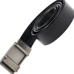 C03TICF - Ceinture Cuir avec boucle titane et insert carbone & Or