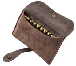 CU1125 - COUNTRY SELLERIE Pochette Croûte de Cuir Marron