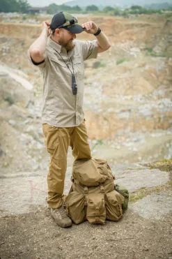 CZ-LGC-PR-1102A - Helikon Tex casquette Polycoton ripstop Coyote/Vert olive