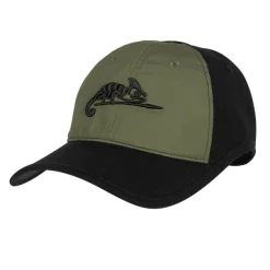 CZ-LGC-PR-0102B - Helikon Tex casquette Polycoton ripstop Noir/Vert olive