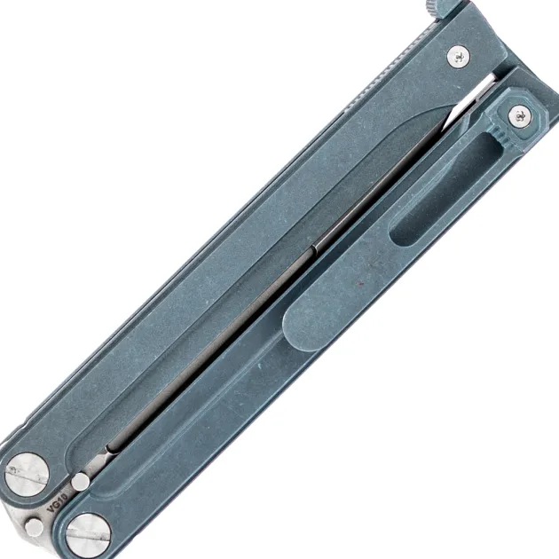 Daggerr Knives Monarch Butterfly Blue Titanium