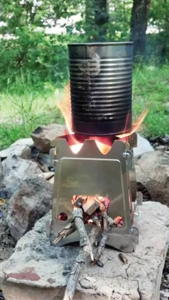 EL01 - EMBERLIT Original Wood Stove Stainless Steel Réchaud Inox