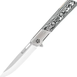 Elite Edge D2 Folder Black&White Micarta