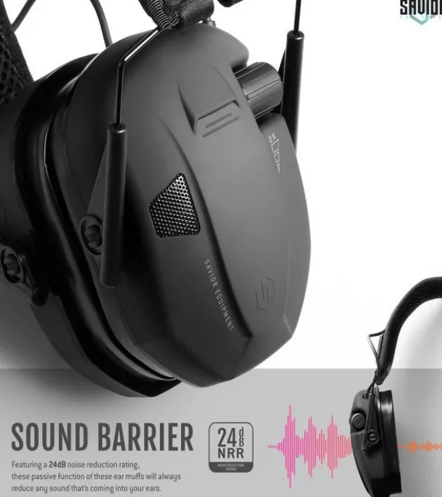 EM-APOLLO-BK - Savior Casque Antibruit Electroniques Noir