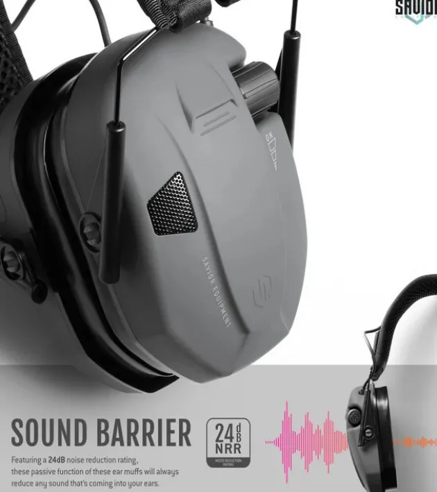 EM-APOLLO-GS - Savior Casque Antibruit Electroniques Gris