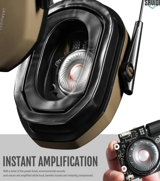 EM-APOLLO-TN - Savior Casque Antibruit Electroniques Tan