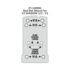 ET-130901 - Eemann Tech Aluminium Red Dot Mount for CZ Shadow / Shadow 2