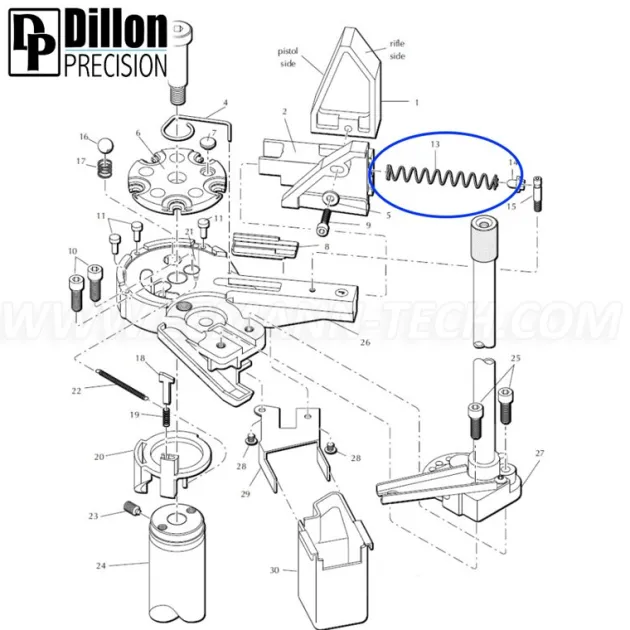 ET-513937 - Eemann Tech Case Insert Slide Spring 13937 for Dillon XL650/XL750