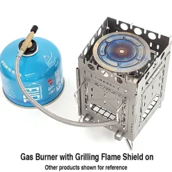 FBGASBUR - Firebox bruleur à gaz avec diffuseur pour réchauds à bois