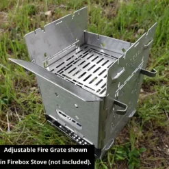 FB5TIADFI - Firebox Grille à feu ajustable titane pour G2 5 