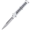 F16B-W6 - AKC F16 Bayonet Blade White Skulls