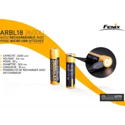 FEARBL18-2600U - Fenix accu rechargeable USB intégré