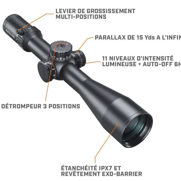 FLMP53056DMI - LUNETTE BUSHNELL MATCH PRO ED 5-30X56 FFP RET. DEPLOY MIL 2 ILL