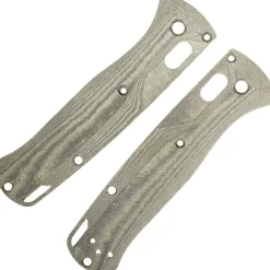 FLY504 - Flytanium Plaquettes Benchmade Bugout Crossfade Micarta Linen