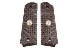 982-FS-BB-BC - Wilson Combat Grips Full-Size, Black Cherry G10, TRAK Starburst Pattern, Bevel Bottom