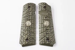 982-FS-BB-DO - Wilson Combat Grips Full-Size, Dirty Olive G10, TRAK Starburst Pattern, Bevel Bottom