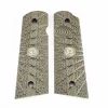 738-FS-FB-DO - Wilson Combat Grips Full-Size, Dirty Olive G10, Aggressive Starburst Pattern, Flat Bottom