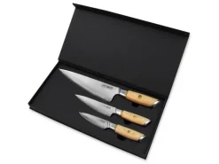 Fukito Coffret 3 Couteaux Pakka San Mai Chet, Universel et Office