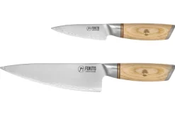 Fukito Coffret 2 Couteaux Pakka San Mai Chet et Office