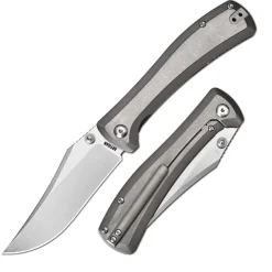1888G-GY - Artisan Cutlery Santee Stonewash S35VN SW titanium