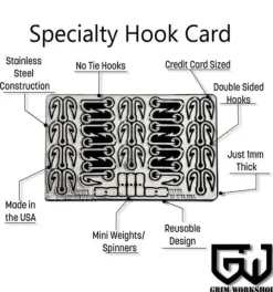 GRICARD009 - Grim Workshop carte de survie set hamecons