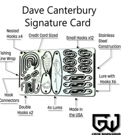 GRICARD010 - Grim Workshop carte survie/pêche Dave Canterbury
