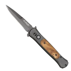 HAL84671 Couteau auto bois d'olivier