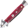 HAL30763 - Couteau à ouverture automatique STILLETO ROUGE
