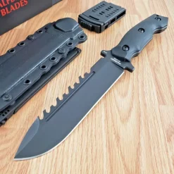 HBBLSK02 - HALFBREED BLADES Large Survival Knife Tanto NOIR
