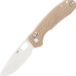 HB6002 - Honey Badger Cross-Bolt Large drop point Tan FRN