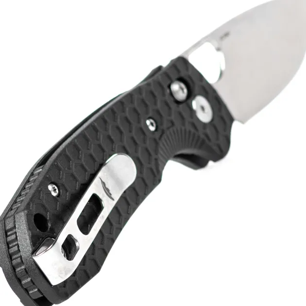 HB6001 - Honey Badger Cross-Bolt Large drop point black FRN