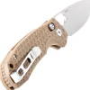 HB6012 - Honey Badger Cross-Bolt Small drop point Tan FRN
