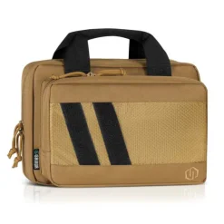 HC-DGSPORT-WS-TN - Savior Equipment [Specialist Series] Low Profile Soft Double Handgun Revolver Bag w/ Built-In Magazine Holder,