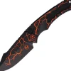 Heretic Knives Auto Pariah Button Lock Orange Magma