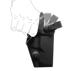41.097933 - Holster droitier Zoom VKZ804 noir pour GLOCK 17/18/19/22/23 avec lampe/laser