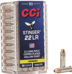 HUB62100157 CCI Cartouches cal 22lr STINGER 32 GR PAR 50