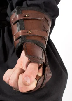 IF-10140551 - LARP EPIC ARMORY Gant de protection en cuir, main gauche NOIR