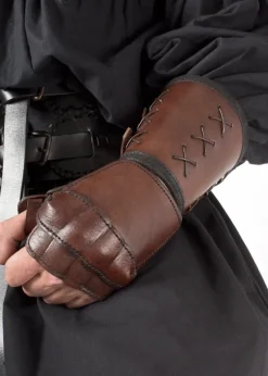 IF-10140551 - LARP EPIC ARMORY Gant de protection en cuir, main gauche NOIR