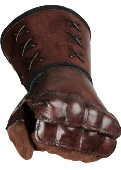 IF-10140551 - LARP EPIC ARMORY Gant de protection en cuir, main gauche NOIR