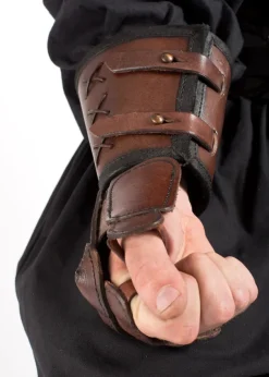 IF-10140351 - LARP EPIC ARMORY Gants de protection en cuir marron, main droite