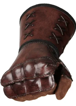 IF-10140351 - LARP EPIC ARMORY Gants de protection en cuir marron, main droite