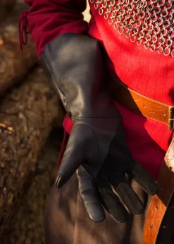 IF-10141250 - LARP Gants de fauconnier cuir, noir M