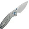 KBKnives Aero Satin M390 Gray Titanium Diagonal Milling
