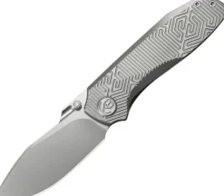 KBKnives Agera beadblast M390 Titanium Maze Pattern