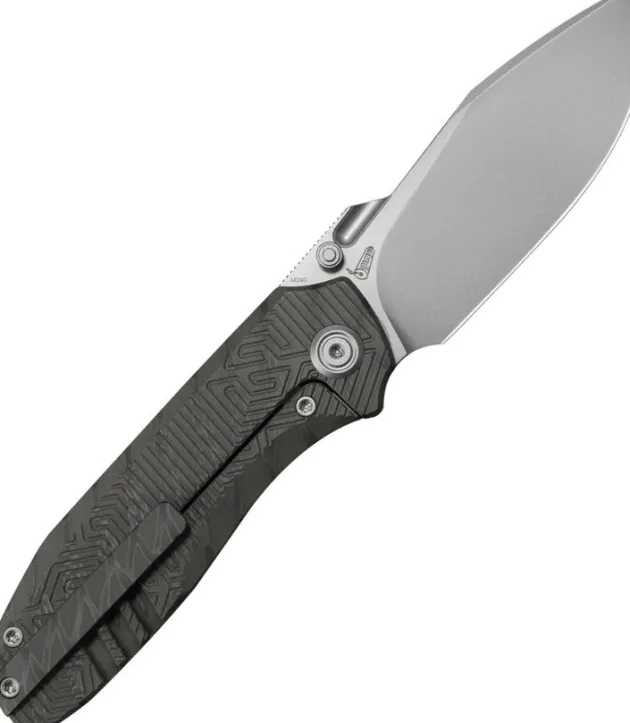 KBKnives Agera beadblast M390 Titanium Maze Pattern