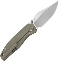 KB Knives Classico Framelock Bronze Titanium M390 Belt Satin