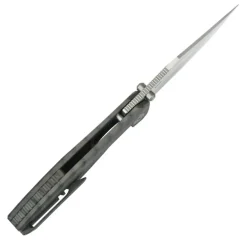 KB Knives Classico Framelock Flamed Titanium M390 Belt Satin