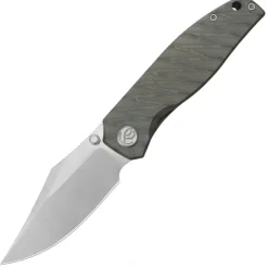 KB Knives Classico Framelock Flamed Titanium M390 Belt Satin