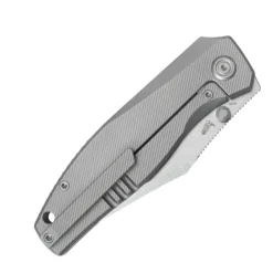 KB Knives Classico Framelock Titanium M390 Belt Satin