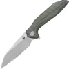 KB Knives Nova Reverse Tanto Framelock Flamed Belt Satin M390